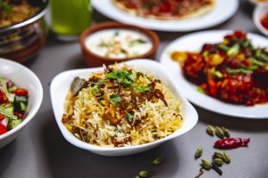 There is biriyani with chicken fry & salad restaurant in kannur 